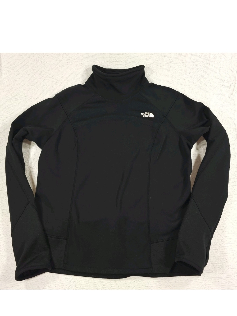 The North Face Womens Black Flashdry  Pullover Mockneck Stretch Jacket Large L